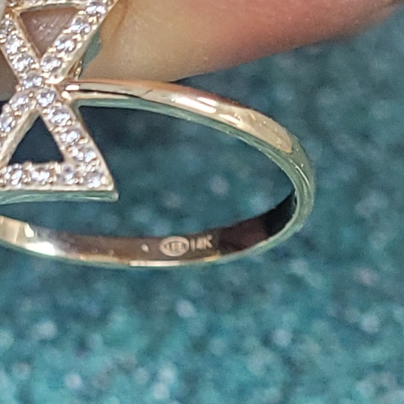New 14K Yellow Gold CZ Star of David Ring size 5 6 7 8 9 - Picture 6 of 6
